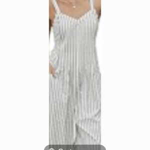 Striped Jumpsuit with Spaghetti Straps